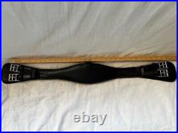 Prestige Shaped Dressage Girth Black Leather 30 Pre-Owned Good Condition