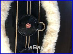 RP Reactor Panel Leather Girth 30 Black w Sheepskin Dressage Or Endurance