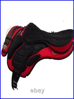 Red/Black Horse Tack Treeless Freemax Synthetic Saddle + Girth (Size-14) Red/Black Horse Tack Treeless Freemax Synthetic Saddle + Girth (Size-14)