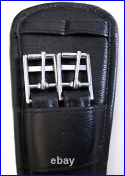 SCHLEESE Softy Dressage GIRTH Premium BLACK Leather 5 x 24 New without tags