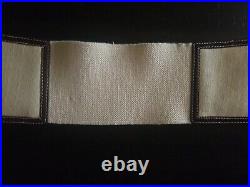 SM Women's Belt 3 Buckle Western Cinch White 20% Leather 40% Cotton 40% Linen
