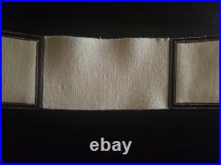 SM Women's Belt 3 Buckle Western Cinch White 20% Leather 40% Cotton 40% Linen
