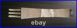 SM Women's Belt 3 Buckle Western Cinch White 20% Leather 40% Cotton 40% Linen