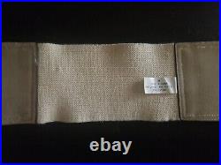 SM Women's Belt 3 Buckle Western Cinch White 20% Leather 40% Cotton 40% Linen