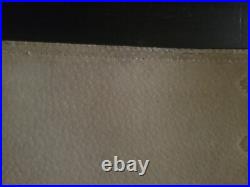 SM Women's Belt 3 Buckle Western Cinch White 20% Leather 40% Cotton 40% Linen