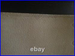 SM Women's Belt 3 Buckle Western Cinch White 20% Leather 40% Cotton 40% Linen