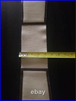 SM Women's Belt 3 Buckle Western Cinch White 20% Leather 40% Cotton 40% Linen