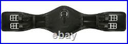 Saddle Belt pass anatomical dressage strap Black Belt leather elastic