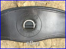 Saddle Company Dressage Girth 28 in Black Leather shaped