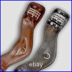 Saddle Fit Shoulder Relief Dressage Leather Girth BLACK Brown 26/28/30Inches