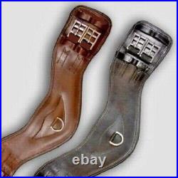 Saddle Fit Shoulder Relief Dressage Leather Girth BLACK Brown 26 to 32Inches