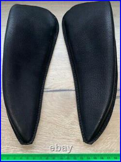 Saddle Knee Blocks Rolls Sculpted Dressage Black VELCRO Back Leather Equitek AH