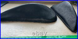 Saddle Knee Blocks Rolls Sculpted Dressage Black VELCRO Back Leather Equitek AH