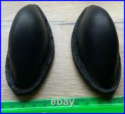Saddle Knee Small Thigh Blocks Rolls Black VELCRO Back Leather Equitek AH