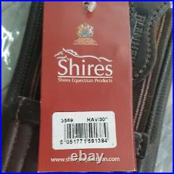 Shires Blenheim luxury Soft Padded Anatomically Dressage Girth 30 brown