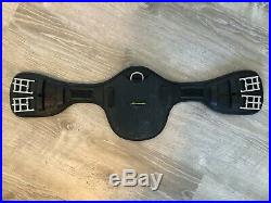 (Size 65cm) Black Amerigo Protector Dressage Girth with Vibram