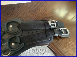 Stubben Equi-Soft Dressage Girth Black Size 55 with removable chest pad euc