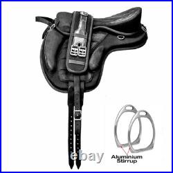 Synthetic All Purpose English Horse Saddle FREEMAX Treeless Suede Tack Size10-18
