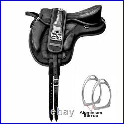 Synthetic All Purpose English Horse Saddle FREEMAX Treeless Suede Tack Size10-18