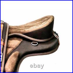 Synthetic All Purpose English Horse Saddle FREEMAX Treeless Suede Tack Size10-18