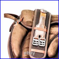 Synthetic All Purpose English Horse Saddle FREEMAX Treeless Suede Tack Size10-18