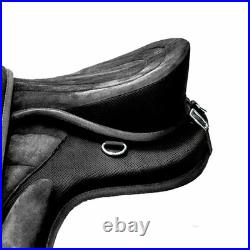 Synthetic All Purpose English Horse Saddle FREEMAX Treeless Suede Tack Size10-18
