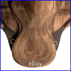 Synthetic All Purpose English Horse Saddle FREEMAX Treeless Suede Tack Size10-18
