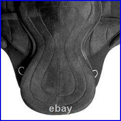 Synthetic All Purpose English Horse Saddle FREEMAX Treeless Suede Tack Size10-18
