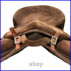 Synthetic All Purpose English Horse Saddle FREEMAX Treeless Suede Tack Size10-18