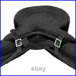 Synthetic All Purpose English Horse Saddle FREEMAX Treeless Suede Tack Size10-18