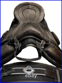 Synthetic All Purpose Horse Saddle FREEMAX English Treeless Suede Tack Size10-18