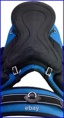 Synthetic All Purpose Horse Saddle FREEMAX English Treeless Suede Tack Size10-18