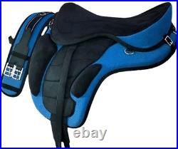 Synthetic All Purpose Horse Saddle FREEMAX English Treeless Suede Tack Size10-18