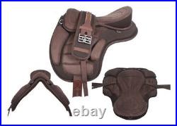 Synthetic English All Purpose Horse Saddle FREEMAX Treeless Suede Tack Size10-18 Synthetic English All Purpose Horse Saddle FREEMAX Treeless Suede Tack Size10-18