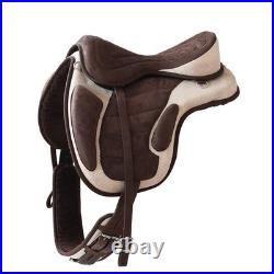 Synthetic FREEMAX All Purpose English Horse Saddle Treeless Suede Tack Size10-18