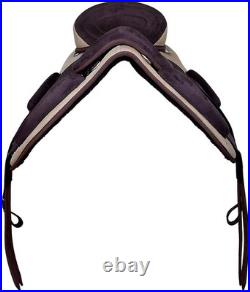 Synthetic FREEMAX Horse Saddle All Purpose Treeless Suede English Tack Size10-18