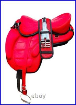 Synthetic Horse Saddle All Purpose English FREEMAX Treeless Suede Tack Size10-18