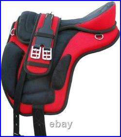Synthetic Horse Saddle FREEMAX All Purpose English Treeless Suede Tack Size10-18 Synthetic Horse Saddle FREEMAX All Purpose English Treeless Suede Tack Size10-18