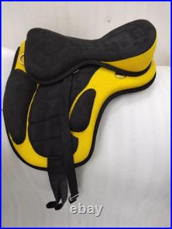 Synthetic Horse Tack Treeless Freemax Saddle + Girth Without Panel