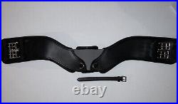 TOTAL SADDLE FIT NEW StretchTec 30 Black Leather Shoulder Relief Dressage Girth