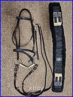 Tack Lot- Pro Choice Sheepskin girth and black complete bridle