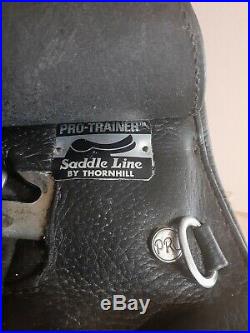 Thornhill Pro Dressage Saddle 18 32 Wide leathers irons girth carrier pad set