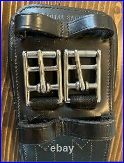 Total Saddle Fit 26 shoulder relief dressage girth. Black leather