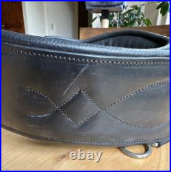Total Saddle Fit All Leather Girth Black Size 58