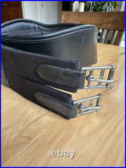 Total Saddle Fit All Leather Girth Black Size 58