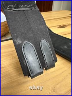 Total Saddle Fit All Leather Girth Black Size 58