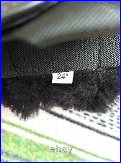 Total Saddle Fit STRETCHTEC Dressage Girth 24 Black with Fleece Liner