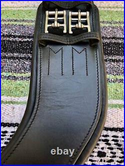 Total Saddle Fit STRETCHTEC Dressage Girth 28 Black Leather Liner