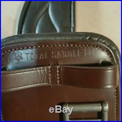 Total Saddle Fit Short Shoulder Relief Girth Dressage, Size 18, Brown Leather