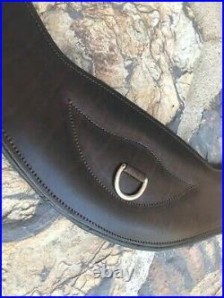 Total Saddle Fit Shoulder Relief Brown All Leather Dressage Girth Size 28